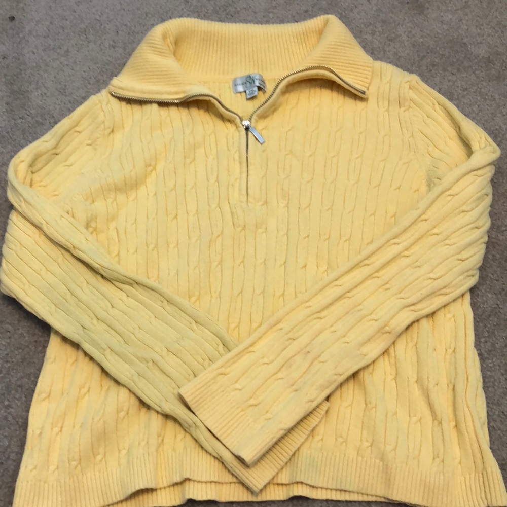 Cable Knit Zip Sweater